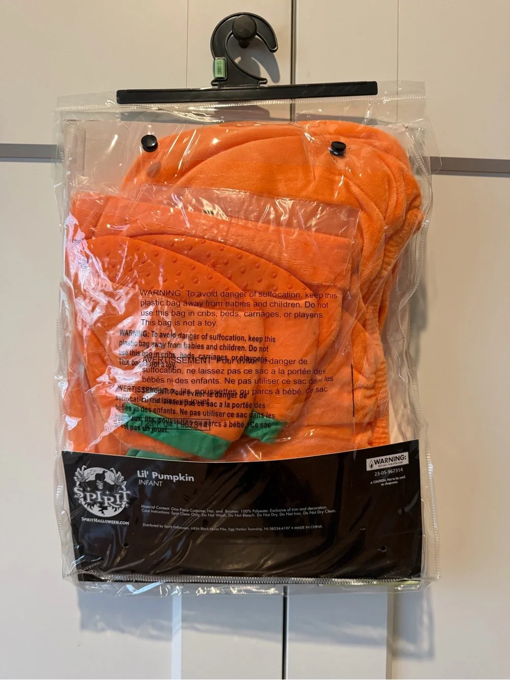 Spirit Halloween Lil' Pumpkin Toddler Costume - Orange & Green